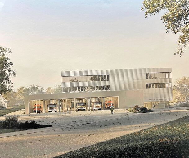 Der Siegerentwurf der Berliner Büros TRU für das Katastrophenschutzzentrum. Das Sondervermögen soll es mitfinanzieren.