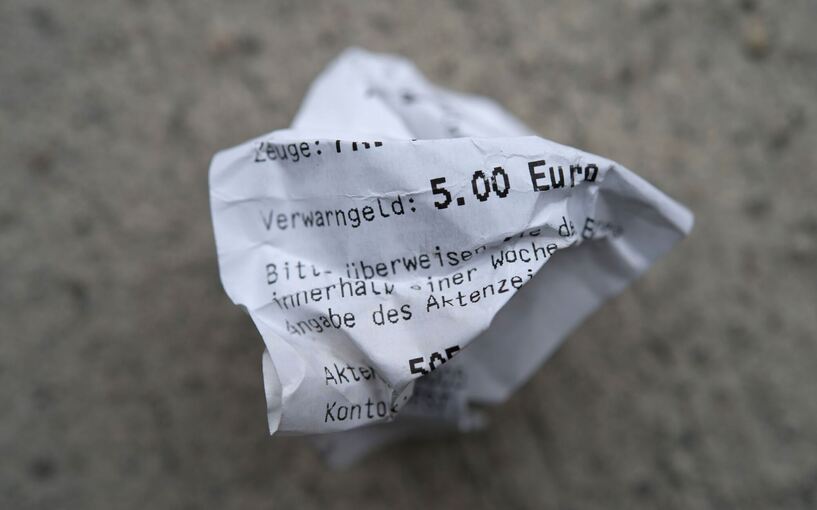 Verwarngeld Symbolbild