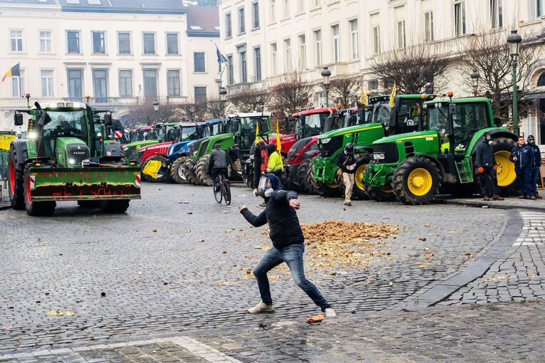 Bauerndemonstration in Brüssel
