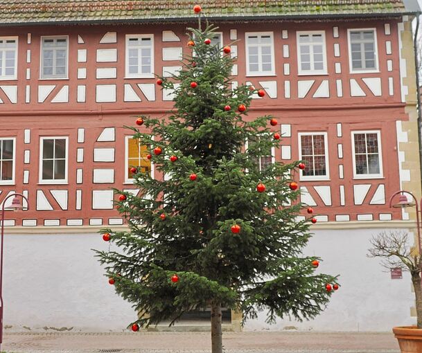 Der Weihnachtsbaum am Marktplatz dürfte den Mitarbeitern im Löchgauer Rathaus Freude bereiten. Weniger prächtig sind die finanziellen Aussichten.