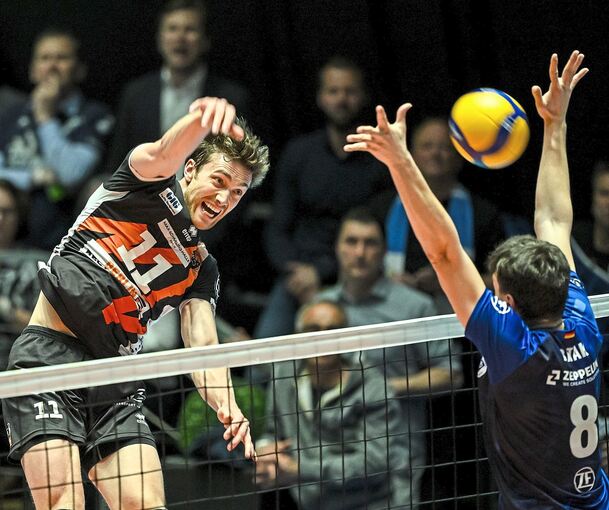 Kraftvoller Außenangreifer: Cody Kessel spielt seit Anfang des Monats für Giesen.