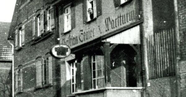 Das Gasthaus „Wartturm“ im Jahr 1930.