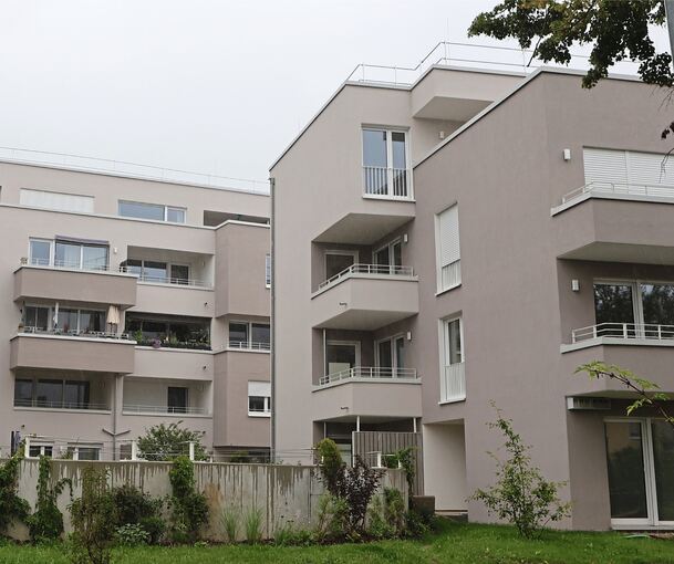 Im zweiten Neubauabschnitt von Grünbühl Living konnten keine Wohnungen verkauft werden. Und die normalen Mietwohnungen gehen nur langsam weg.