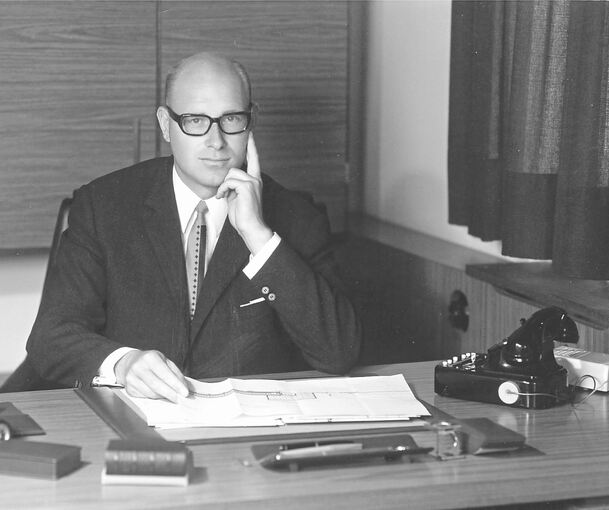 Im Alter von 24 Jahren übernahm Eberhard Bezner die Firma - hier ein Bild aus dem Jahr 1960.