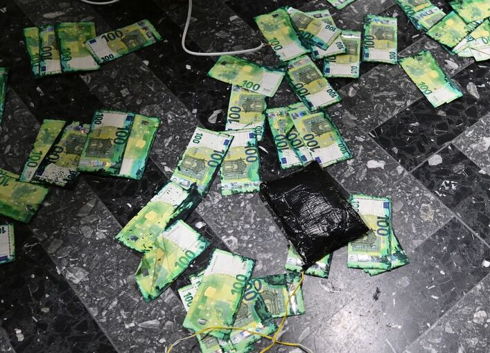 Gesprengter Geldautomat