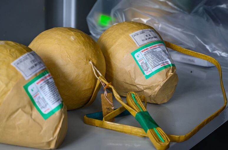 Zoll hat Kugelbomben beschlagnahmt