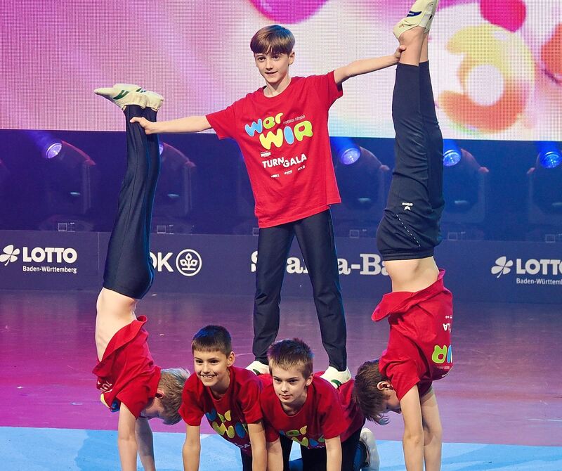 Der Nachwuchs des TV Sersheim zeigte keine Scheu vor der großen Bühne.