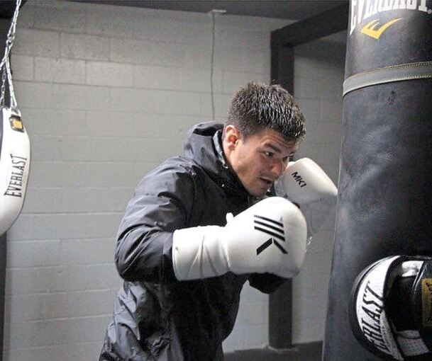 Leonardo Di Stefano Ruiz beim Boxtraining in Italien.