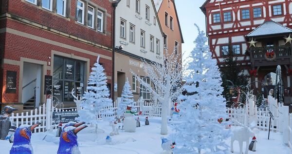 So sah das Weihnachtswunderland zu Beginn der Woche noch aus. Jetzt beginnen die Abbauarbeiten.