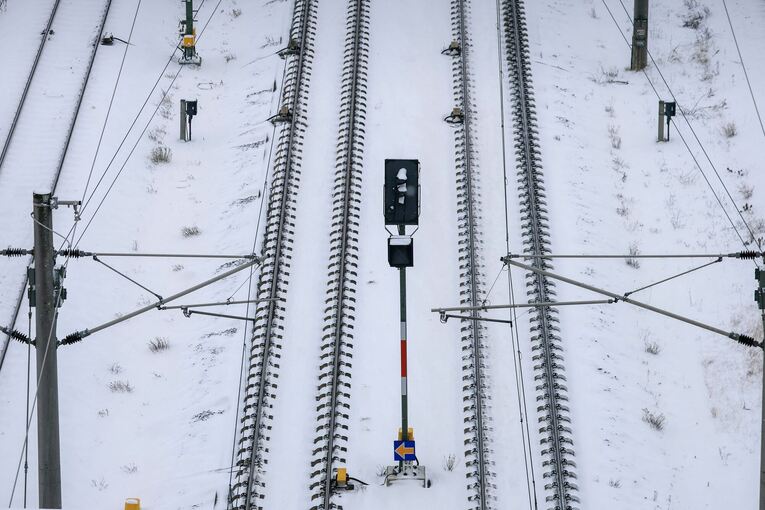 Winterwetter – Sturmtief Elli – Bahn