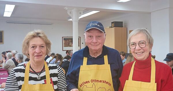 Das haben die Mitglieder des Aktiven Ottmarsheim den Gästen angeboten: Sauerbraten mit Spätzle, Salat sowie Bratapfel in Vanillesoße.
