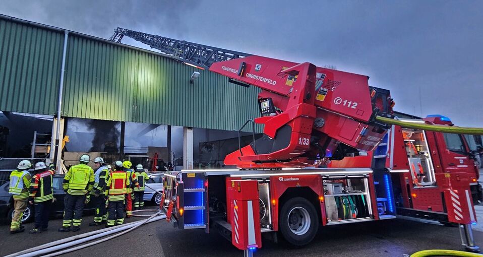 Großbrand Oberstenfeld Kreis Ludwigsburg