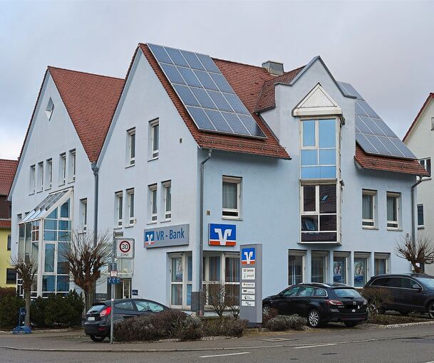 Die VR-Filiale in der Markgröninger Straße: Hier will der Eigentümer im Obergeschoss Wohnraum schaffen.