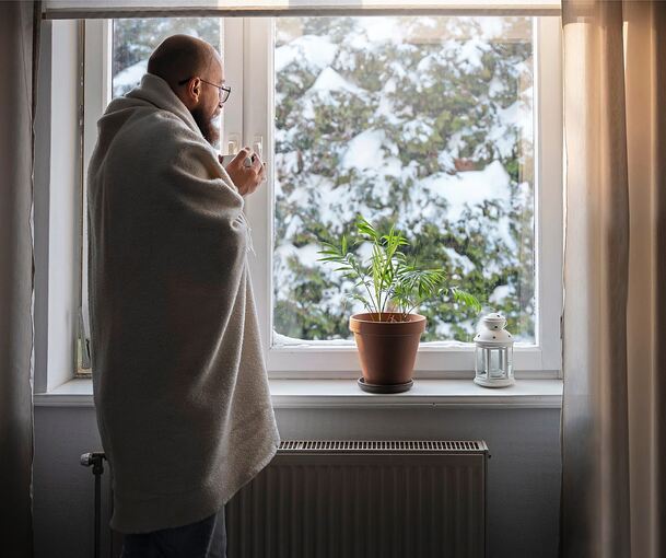 Oft sind Fenster Wärmelecks.
