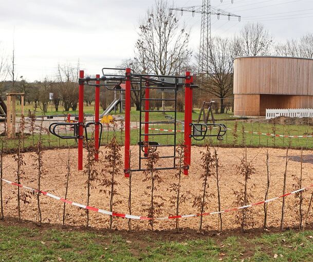 Die neue Calisthenics-Anlage beim Ingersheimer Jugendtreff bietet eine Möglichkeit zur sportlichen Betätigung.