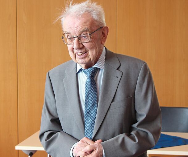 Heinz Kälberer bei der Feier anlässlich seines 80. Geburtstags im Jahr 2022.