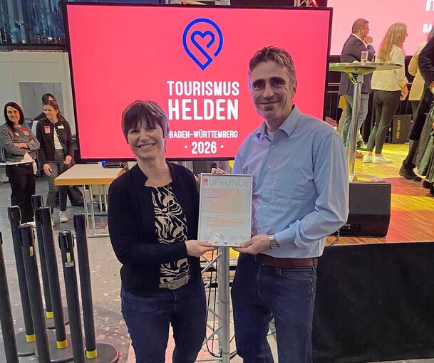 Claudia und Philipp Krügele aus Murr freuen sich über die Auszeichnung.