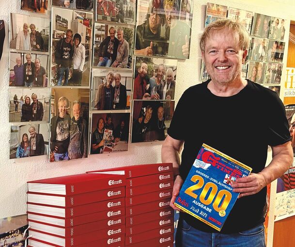 Vom Fan zum Hüter der Rockgeschichte: Fabian Leibfried, Herausgeber und Chefredakteur, präsentiert die 200. Ausgabe seines GoodTimes -Musikmagazins; eines der dienstältesten und stabilsten.