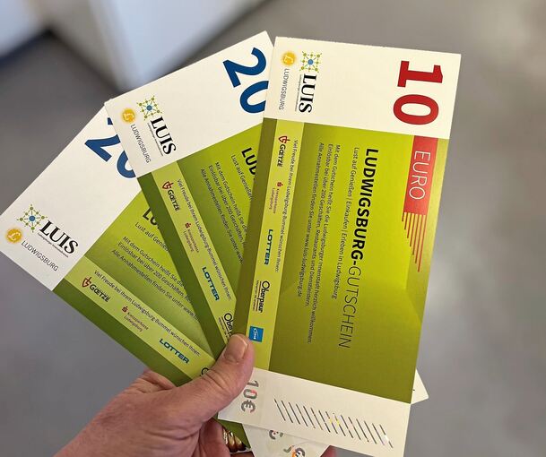 Gibt es bislang nur in Papierform: Die Ludwigsburg-Gutscheine.