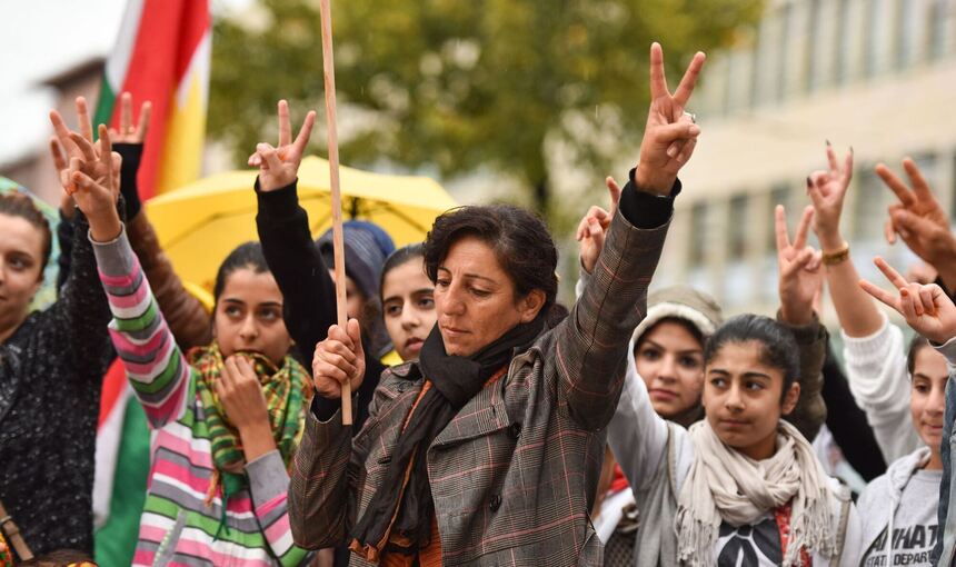 Kurden-Demonstration in Mannheim