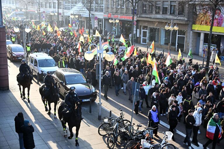 Kurden-Demonstration in Mannheim