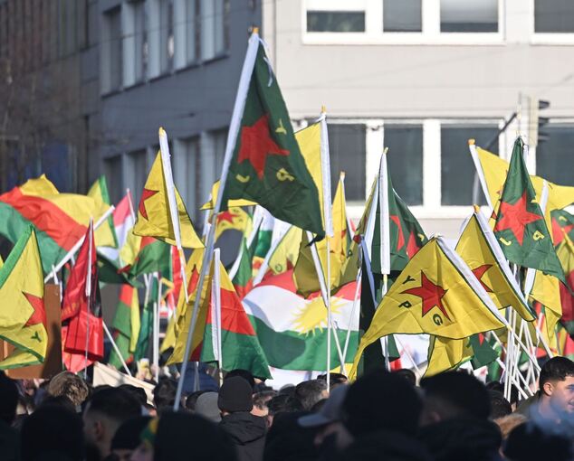 Kurden-Demonstration in Mannheim