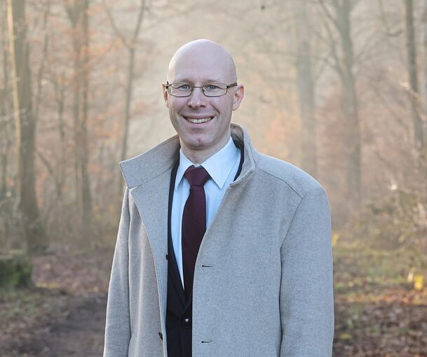 Torsten Liebig im Sachsenheimer Eichwald. Hier geht er gerne spazieren oder joggt.