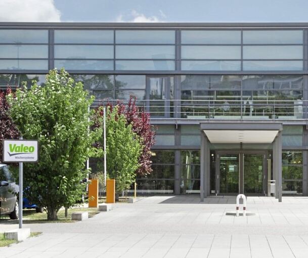 Am Valeo-Standort in Bietigheim-Bissingen.