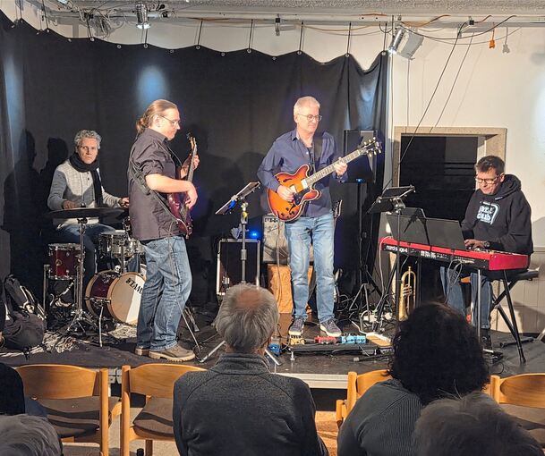 Die Jazzgruppe „Four Gee“: Gernot Kögel, Stefan Günther, Sven Götz und Gernot Ziegler (von links).