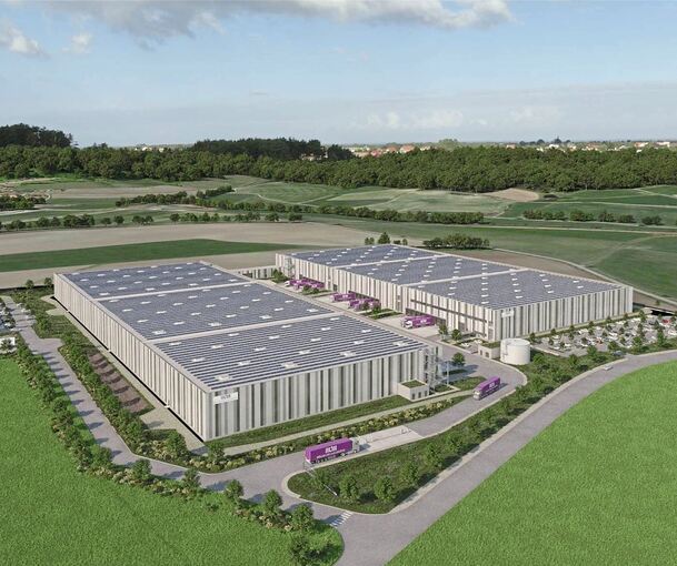 So soll es aussehen: Das Logistikzentrum in Dombühl.