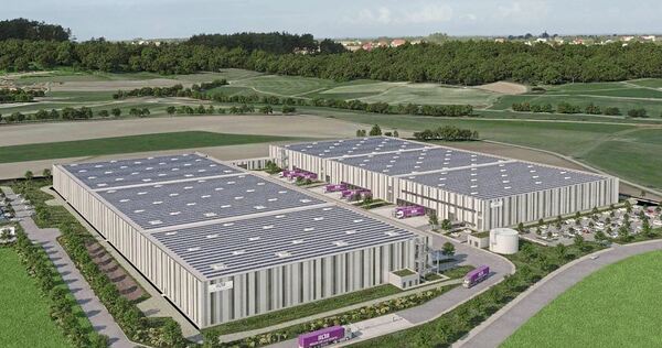 So soll es aussehen: Das Logistikzentrum in Dombühl.