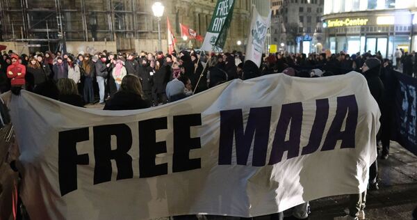 Proteste gegen Verurteilung von Maja T. in Berlin 