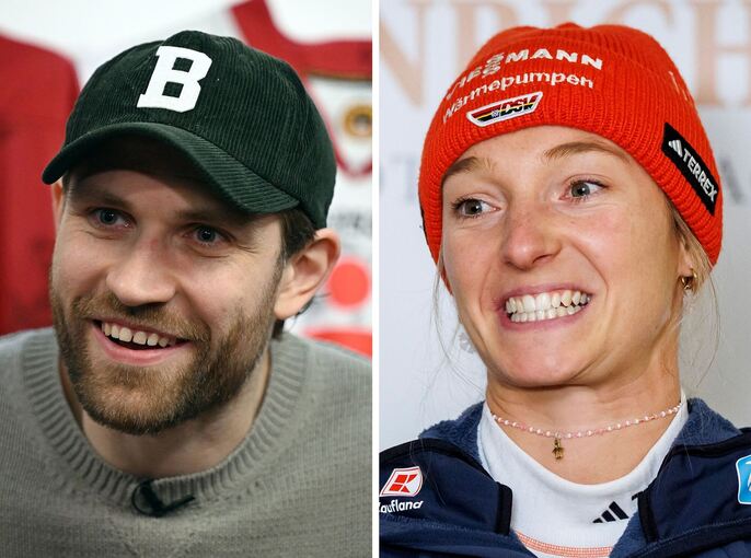 Leon Draisaitl und Katharina Schmid