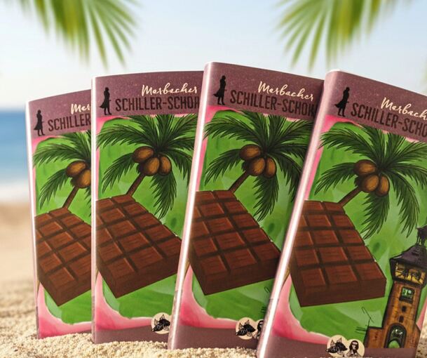 Die neue Marbacher Schiller-Schokolade ist vom Valentinstag an erhältlich.