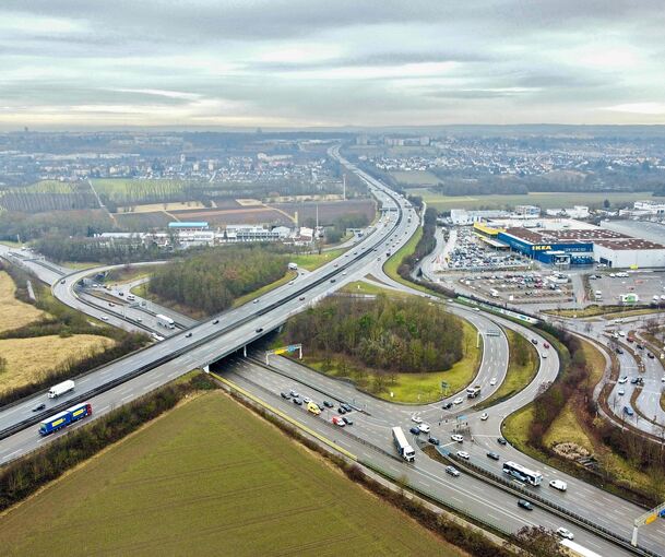 Bei der Autobahnanschlussstelle Ludwigsburg-Nord gab es im vergangenen Jahr 13 Unfälle.