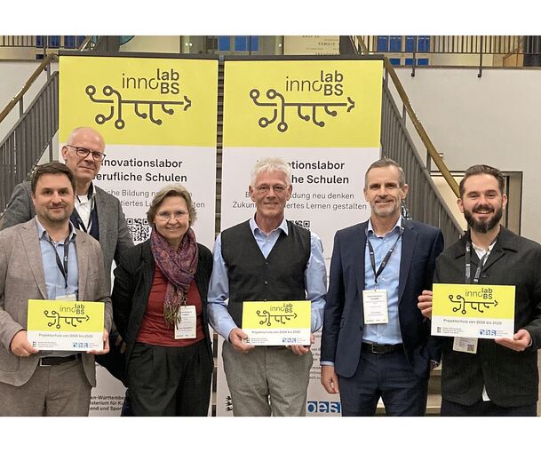 Vertreter der drei beruflichen Schulen des Landkreises beim Zukunftskongress in Mannheim.