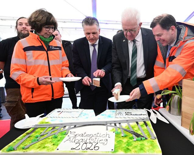 Beginn des Ausbaus der A8 am Albaufstieg