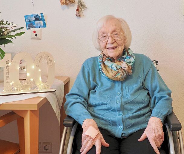 Geburtstag im Pflegewohnhaus Wittumhof in Neckarweihingen: Anna Spieß wird 100 Jahre alt.