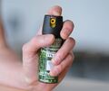 Der Mann bedrohte die Polizeibeamten mit Pfefferspray. Der Mann bedrohte die Polizeibeamten mit Pfefferspray.