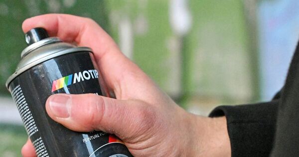 Pentagram graffiti and lettering: Unknown individuals spray-paint ...