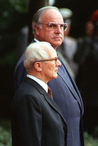 Helmut Kohl und Erich Honecker