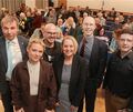 Im Wahlkampf Konkurrenten, fürs Gruppenbild vereint: Konrad Epple (CDU), Helena Herzig (FDP), Steve Burgstett (Linke), Meike Günter (Grüne), Torsten Liebig (SPD) und Nikolaos Boutakoglou (AfD).