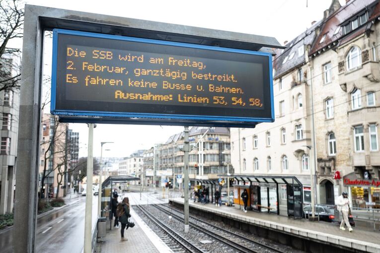 Verdi ruft zu ÖPNV-Warnstreiks am Freitag auf - Stuttgart