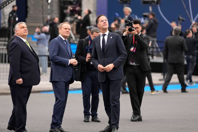 Orban, Tusk und Rutte Orban, Tusk und Rutte