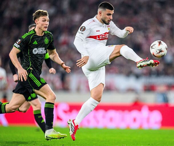 Im Achtelfinale, ohne dabei zu glänzen: Deniz Undav (rechts) und der VfB Stuttgart.