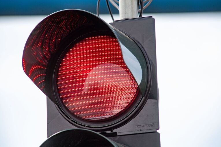 Rotlicht an einer Ampel Rotlicht an einer Ampel