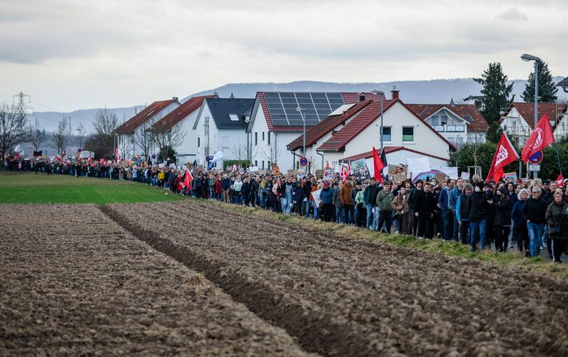 AfD-Wahlkampf mit Höcke in Reutlingen -Gegendemonstranten