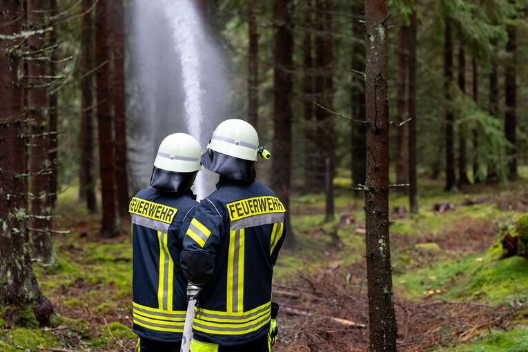 Grenzüberschreitende Waldbrandübung