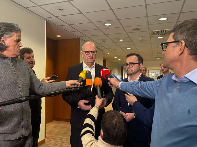 Brandenburgs Ministerpräsident Woidke und CDU-Landeschef Redmann Brandenburgs Ministerpräsident Woidke und CDU-Landeschef Redmann