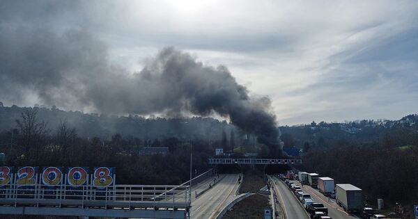 Fire in the Engelberg Tunnel: Highway completely closed